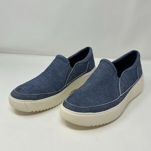 Vionic Kearny Sneakers Women's US 7.5 Blue Denim Slip On Platform Shoes GAL189‎